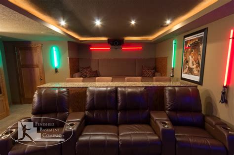Basement Theater Seating Traditional Basement Minneapolis By