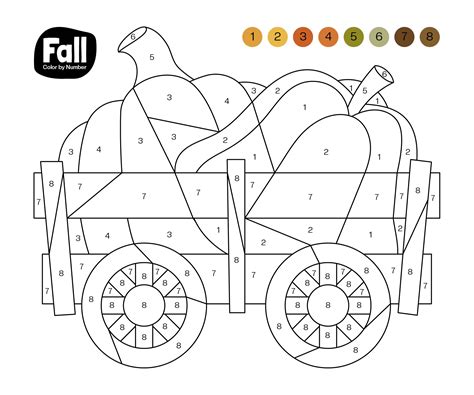 4 Best Fall Color By Number Printables Free Pdf For Free At Printablee