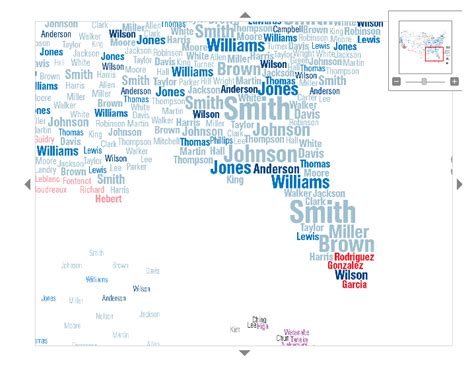 Creative Map Of The Us Via Surnames Churchmag