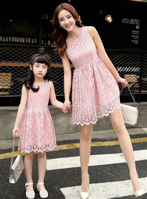 Encaje Rosa Madre E Hija Mom Daughter Outfits Mother Daughter