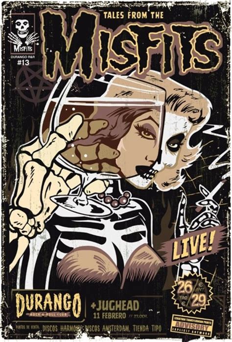 Misfits Concert Poster Art Obsessed With Skulls Bandposter Concertposters Artiesten