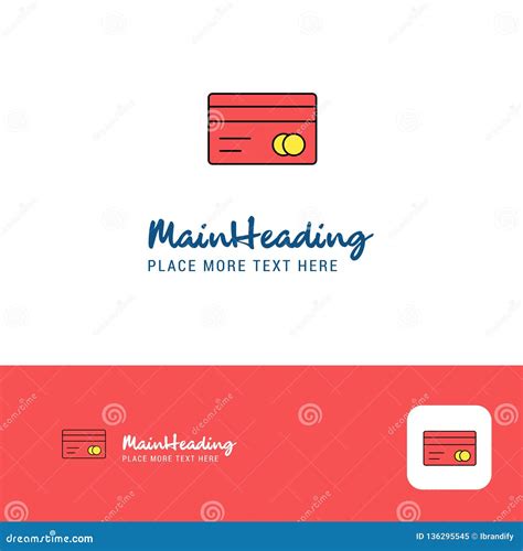 Creative Credit Card Logo Design Flat Color Logo Place For Tagline