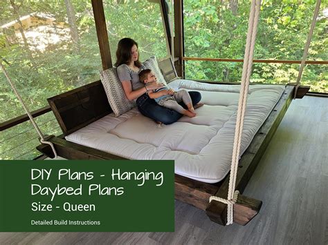 Outdoor Hanging Bed Hanging Daybed Hanging Bed Plans Etsy