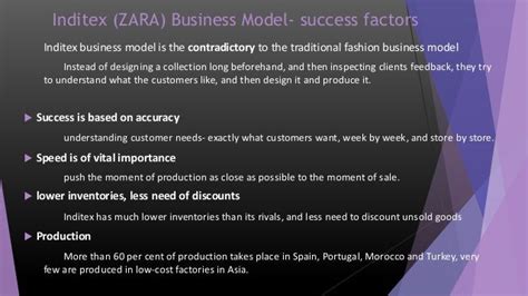 Inditex Zara A Unique Fashion Business Model