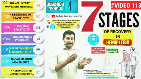 7 Stages Of Hemiplegia Recovery After Stroke Brunnstrom Stages Youtube