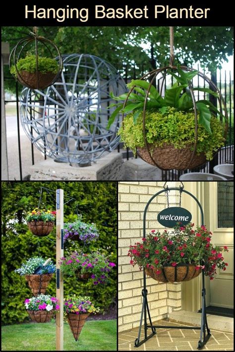 Decorate Your Patio With Pretty Flowers In A Hanging Basket Planter