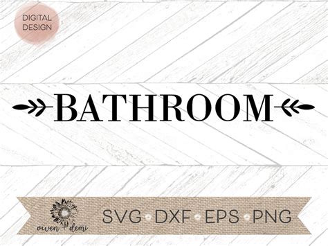 Bathroom Svg Bathroom Sign Svg Bathroom Cricut Cut File Etsy