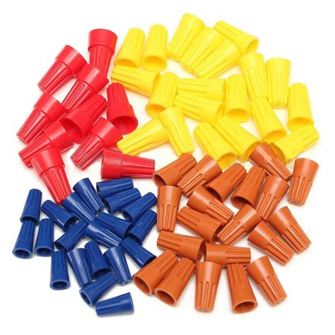 Wideskall Electrical Wire Connectors Screw On Terminal 22 10 Awg Twist Nuts Caps Assortment Set