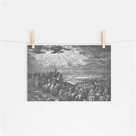 Gustave Dore Joshua Commands The Sun To Stand Still 1866 Etsy Uk