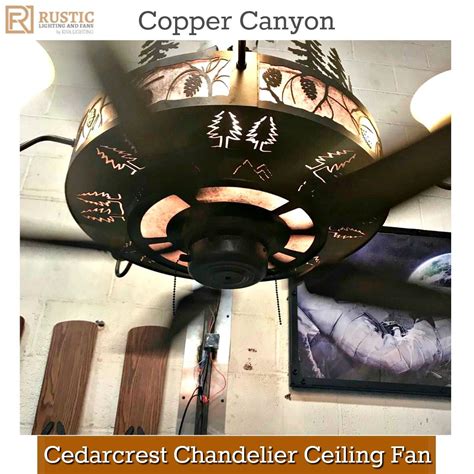 Cedarcrest Chandelier Ceiling Fan Rustic Lighting And Fans Rustic