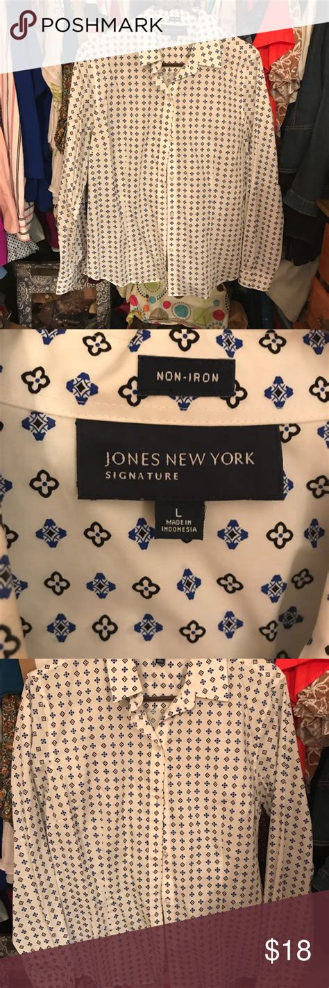 Jones New York Signature Long Sleeve Blouse Fashion Jones New York