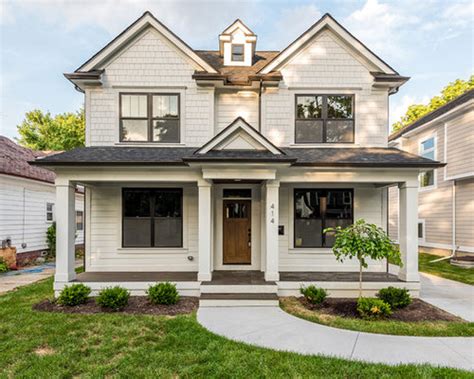 Craftsman White Exterior Design Ideas Remodels And Photos