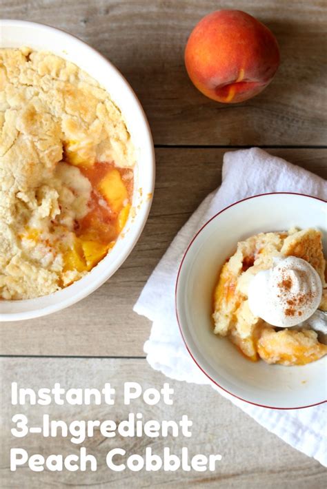 Here is a guide for helping with that. Instant Pot 3-Ingredient Peach Cobbler (plus video) - 365 ...