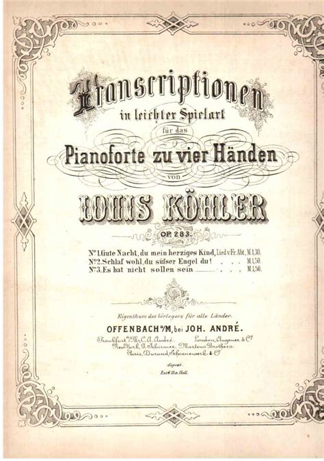 Hdn. 1 die kodifizierung der orthographie im rechtschreibwörterbuch, seite 242. Schlaf ' wohl du süsser Engel du - Op. 283/2 - für Piano zu vier Händen gebraucht kaufen ...