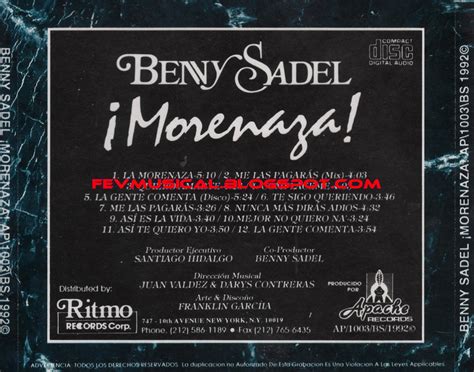 Fev Musical 1992 Benny Sadel Morenaza Ritmo Records