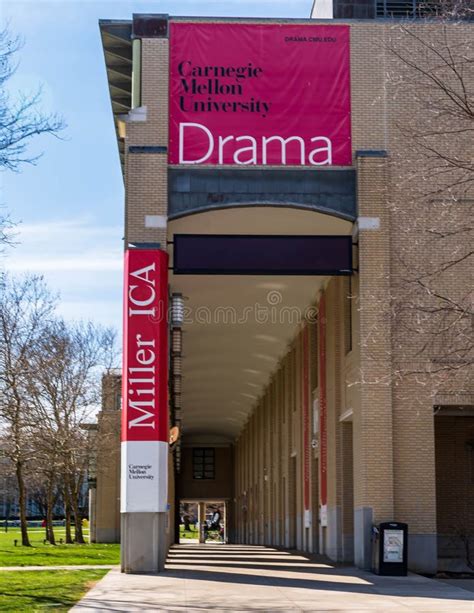 Pittsburgh Pennsylvania Usa March 8 2023 The School Of Drama Building On The Carnegie Mellon