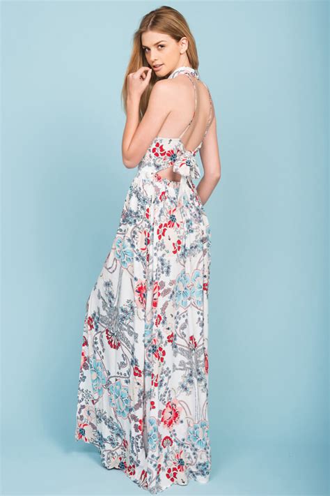 Shop The Baylor Floral Maxi Dress White Selfie Leslie Australia