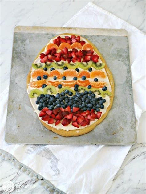 Score up to 40% off exclusive deals sections show more follow today make easter extra fun this year with creative desserts and easy. Sugar Cookie Easter Egg Fruit Pizza | Recipe | Easy fruit ...