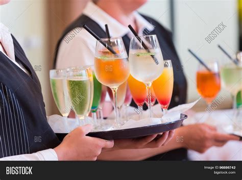 Waiters Serving Tray Image And Photo Free Trial Bigstock