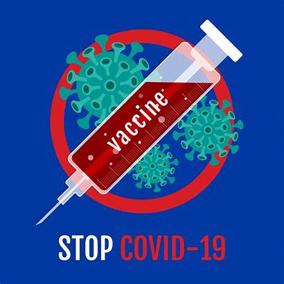 Vaccine Covid Coronavirus Stop Vector Poster Clipart