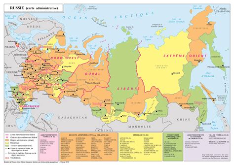 Carte De La Russie Avec Les Régions