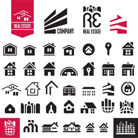 Real Estate Icon Set Free Vector Graphic Download