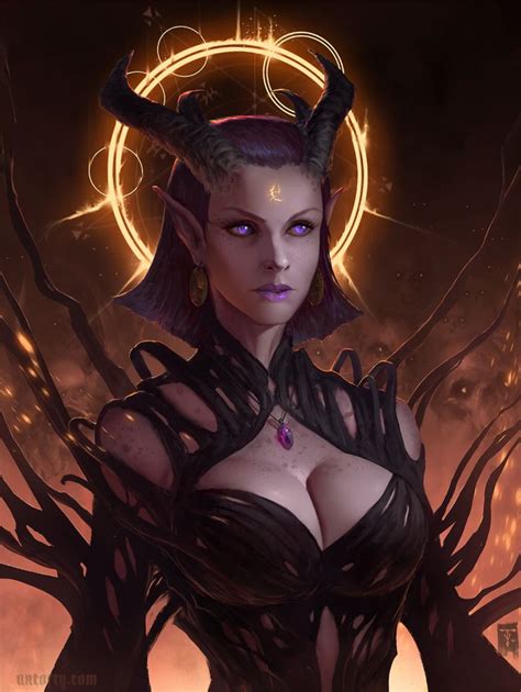 Artstation Arch Succubus Tyler James Tiefling Female Character