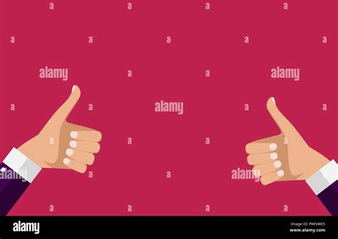 Thumbs Up Sign Can Be Used For Social Network Vector Illustration