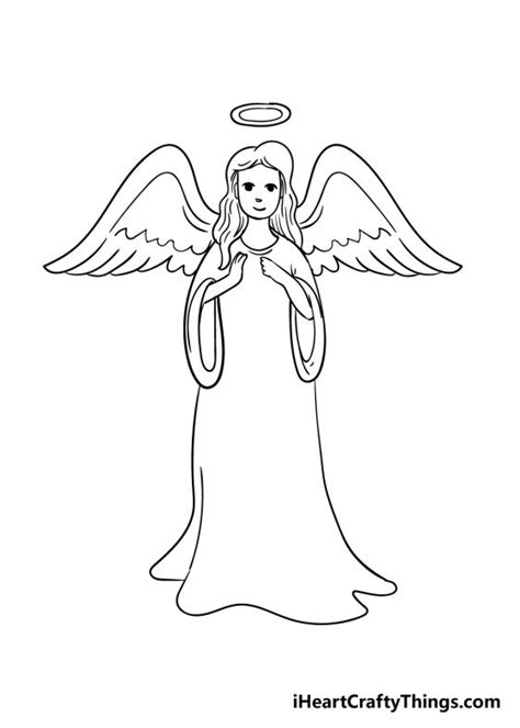 Angel Drawing How To Draw An Angel Step By Step