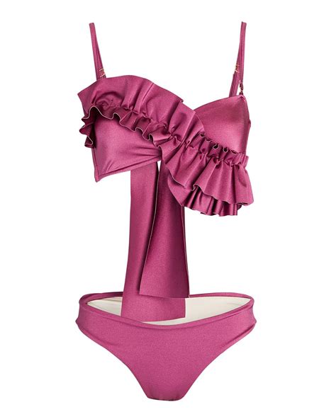 Bahia Maria Marisol Ruffled Bikini Set In Pink Lyst