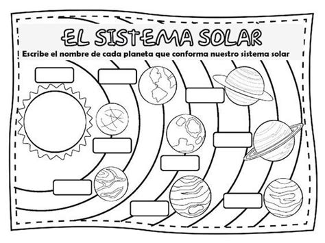 10 Dibujo Del Sistema Solar Para Colorear Y Completar