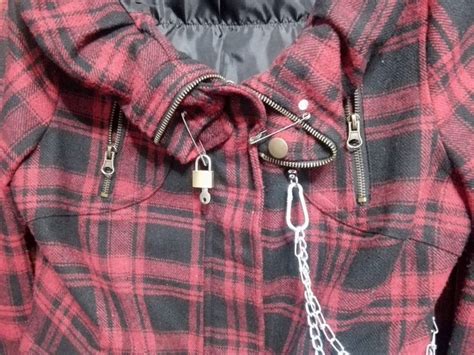 Punked Out Tartan Jacket The Misfits Punk Chains Patches Etsy Uk