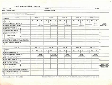 Hvac Load Calculation Spreadsheet — Db