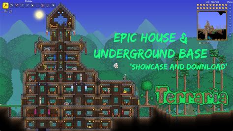 Cave house starter base with download link : Terraria PC - Epic Starter House And Underground Bases ...