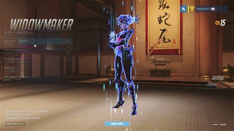 Overwatch Widowmaker Noire Legendary Skin Intros And Emotes Youtube