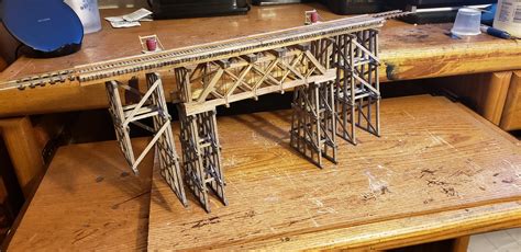 50 Deck Timber Bridge Ho Scale Model Railroad Bridge Kit 761
