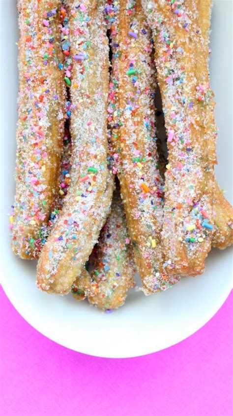 Eat It Funfetti Churros With Cream Cheese Frosting A Kailo Chic