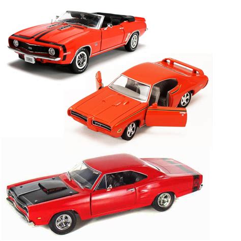 Best Of 1960s Muscle Cars Diecast Set 96 Set Of Three 124 Scale Diecast Model Cars