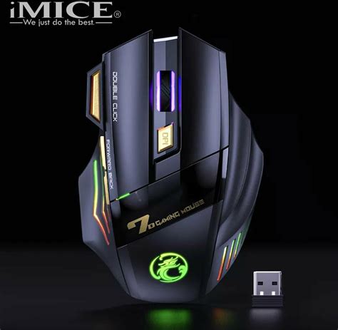 Игровая компьютерная мышь беспроводная Imice Gw X7 Rgb черный — купить
