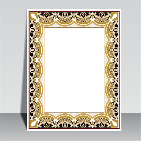 Islamic Book Cover Design Arabic Frame Border 15416931 Vector Art At
