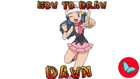 How To Draw Dawn From Pokemon Drawing Animals Youtube