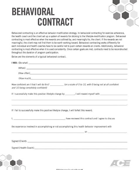 A behavioral contract in which one person seeks to change a target behavior. 9+ Behavior Change Contract Examples - PDF | Examples