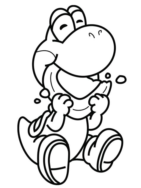 Dibujos Para Colorear Yoshi Imprimir Dinosaurio De Mario