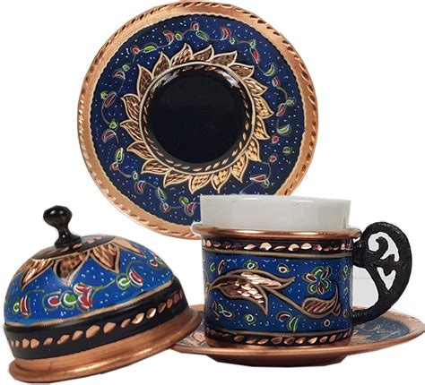 Amazon Com Set Of 2 Turkish Greek Arabic Moroccan Coffee Espresso