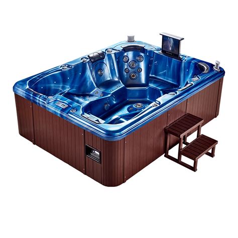 Fiberglass Swimming Pool Hot Tub Combo With Tv Set Factory Price Buy Pool Hot Tub Combohot