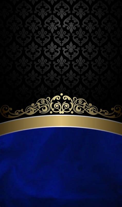 Blue And Gold Gold Design Background Backgrounds Phone