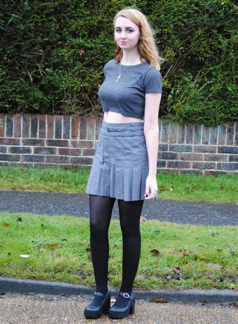 90sy2k Vintage Grey Pleated Checked Mini Skirt Kilt In 2021 Cute