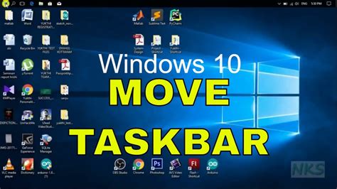 How To Move Taskbar In Windows 10 Move To Topbottomleftright