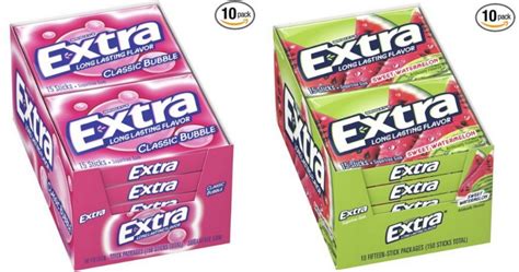 Amazon Extra Gum 10 Pack Only 516 Shipped 52¢ Per Pack