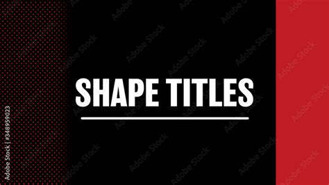 Bold Shape Dots Titles Stock Template Adobe Stock